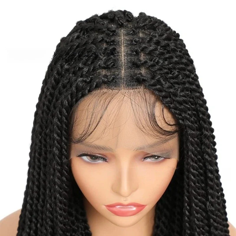 

European and American chemical fiber wig hand braided lace wig headgear