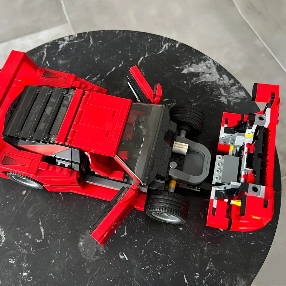 Novo clássico conjunto de blocos de construção de carro esportivo de corrida crianças presente de natal coletor modelo carro brinquedo para meninos crianças entusiastas de carros de corrida