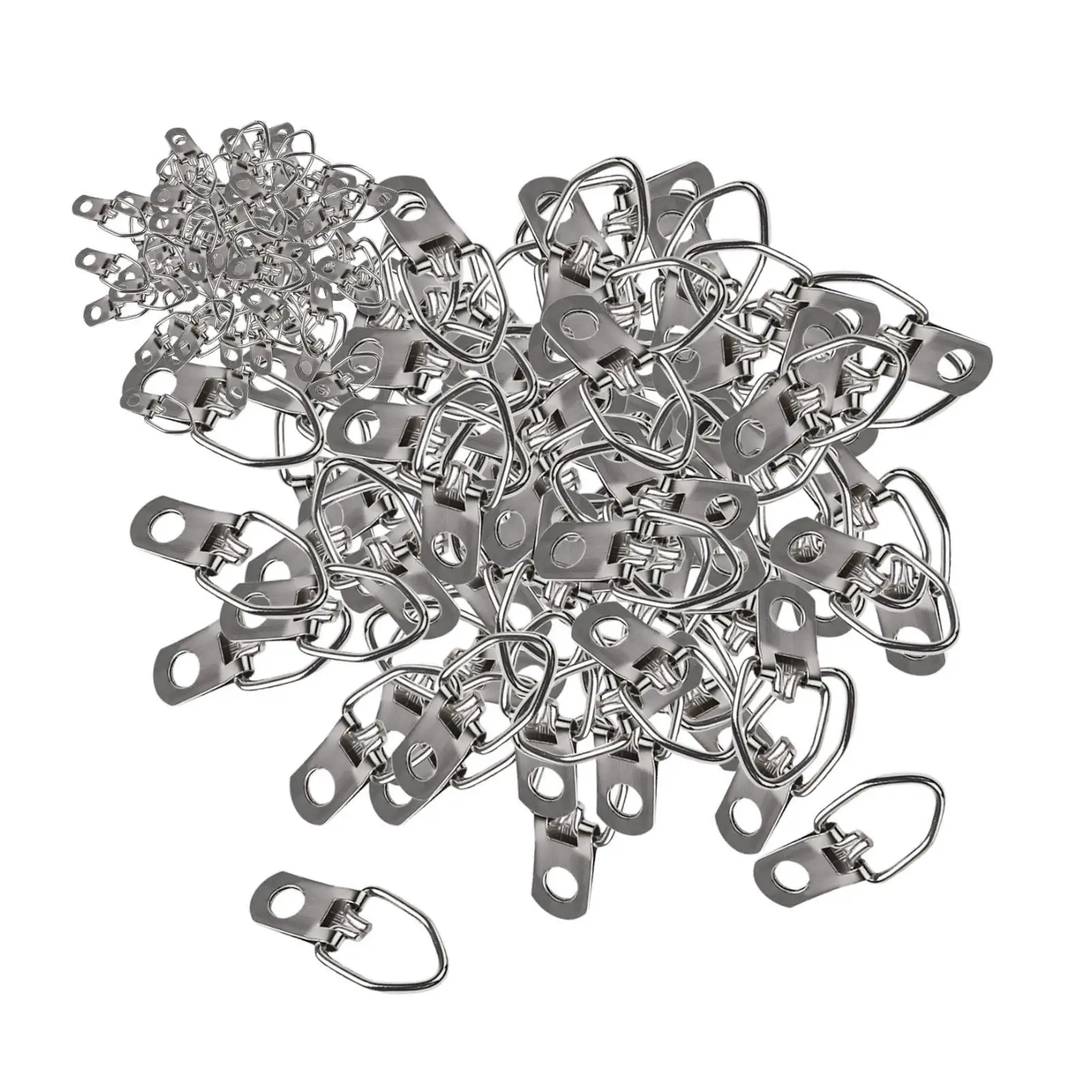 500x D Ring Picture Hangers Metal Small Single Hole Picture Hooks for Decoration Hanging Clock Artwork Mirror Picture Frame