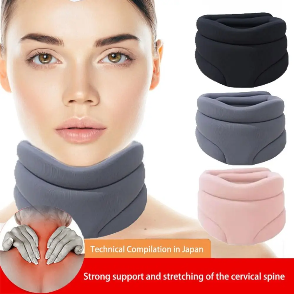 Soft Sponge Cervicorrect Neck Brace Adjustable Grey Black Pink Forward Neck Corrector Pressure Relief Cervical Brace