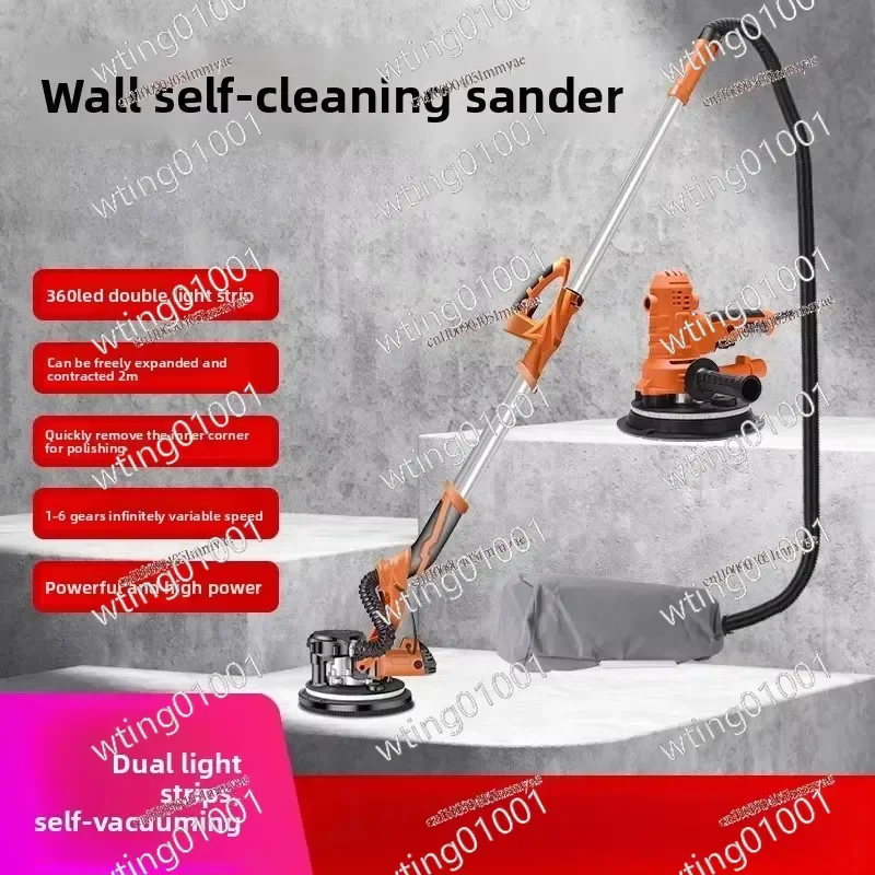 Electric Wall Sander Dustless Handheld Grinding Machine Multi Function No Dead Angle Sandpaper Tool for Home Renovation