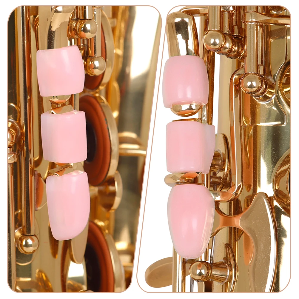 

6 Pcs Sax Side Key Pad Saxophone Risers Palm Cushion Keys Large Pads Accessories