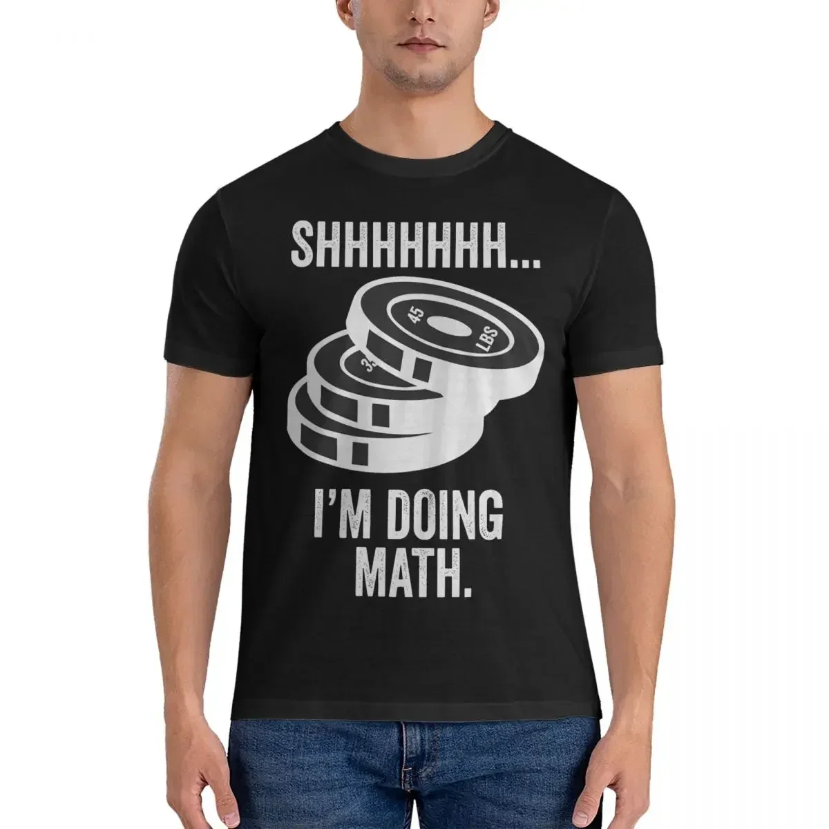 Shh Im Doing Math T-Shirt for Men Crossfit Unique Pure Cotton Tee Shirt Crew Neck Short Sleeve T Shirt Unique Clothes