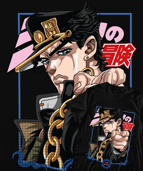 Anime T Shirt Japanese unisex JoJo’s Bizarre Adventure Jotaro Kujo