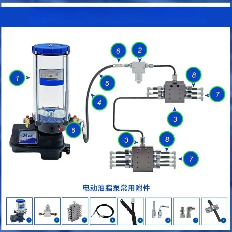 Picture 3: Automatic Grease Central Lubrication System Progressive Pump Electric for Excavator Loader