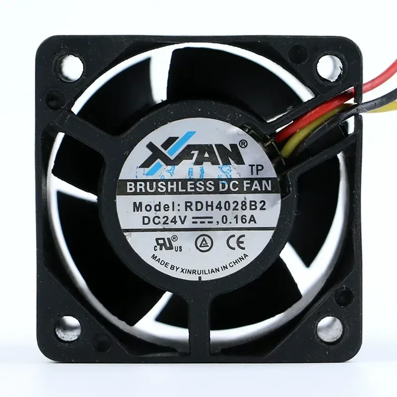 for Xinruilian RDH4028B2 4028 4CM 24V 0.16A 3-wire Double Ball Bearing Cooling Fan Original