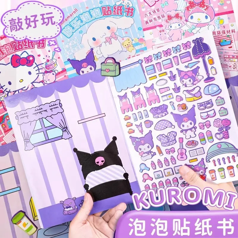 Sanrio Melody Pochacco Livro de Adesivos, Criativo Kuromi Kitty Scrapbooking, Diário DIY Adesivo Decorativo, Etiqueta Album Stick, 12 Conjuntos por lote