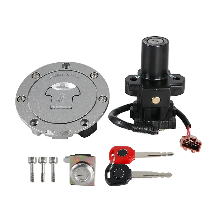 

Motorcycle Fuel Gas Tank Cap Cover Lock Set For Honda CBR600RR CB1000 CB1000R 35010-MJC-A00 35010-MFN-D00 35010-MFN-L61 Durable
