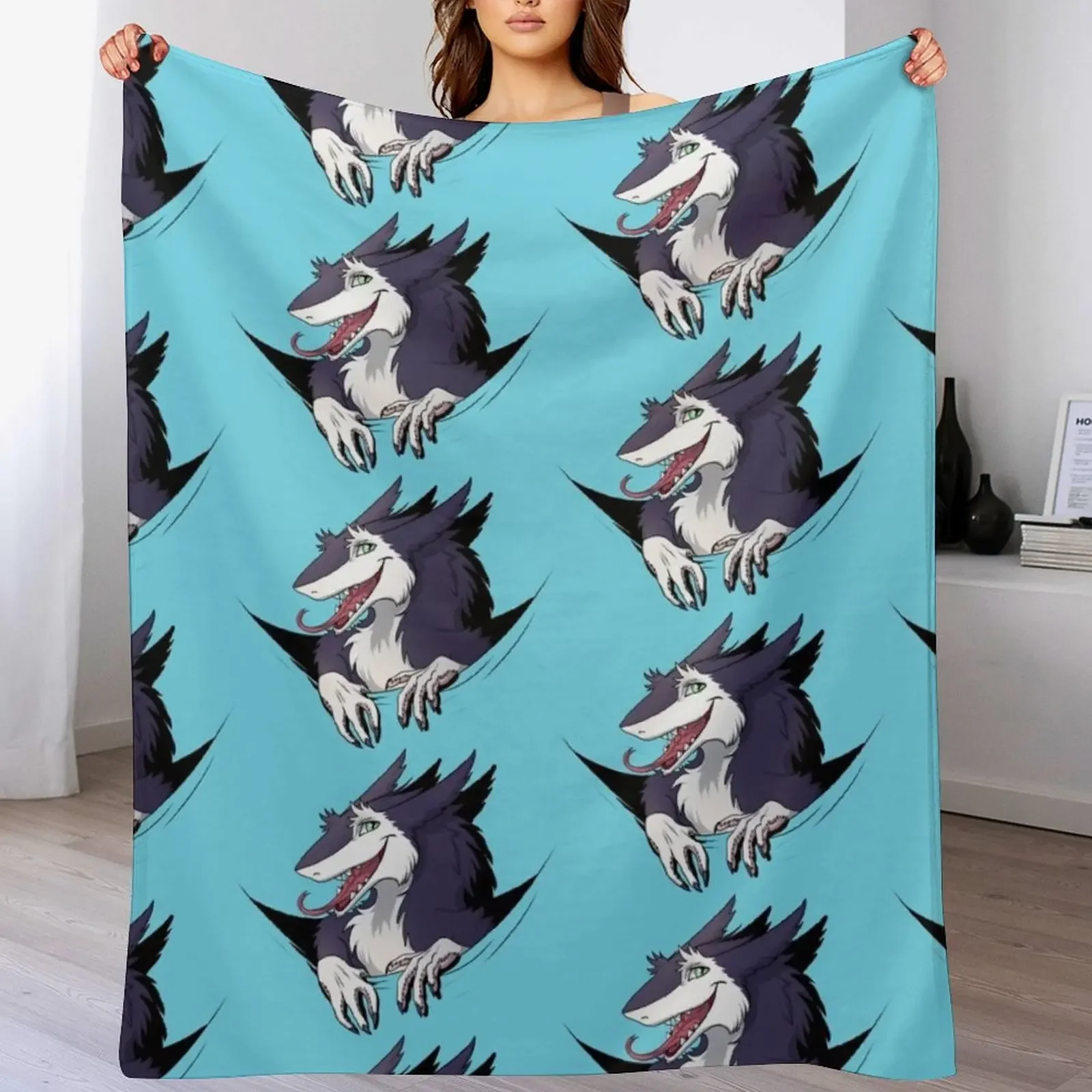 

Pocket Sergal Throw Blanket Cute Plaid Sleeping Bag Bed covers Stuffeds Blankets