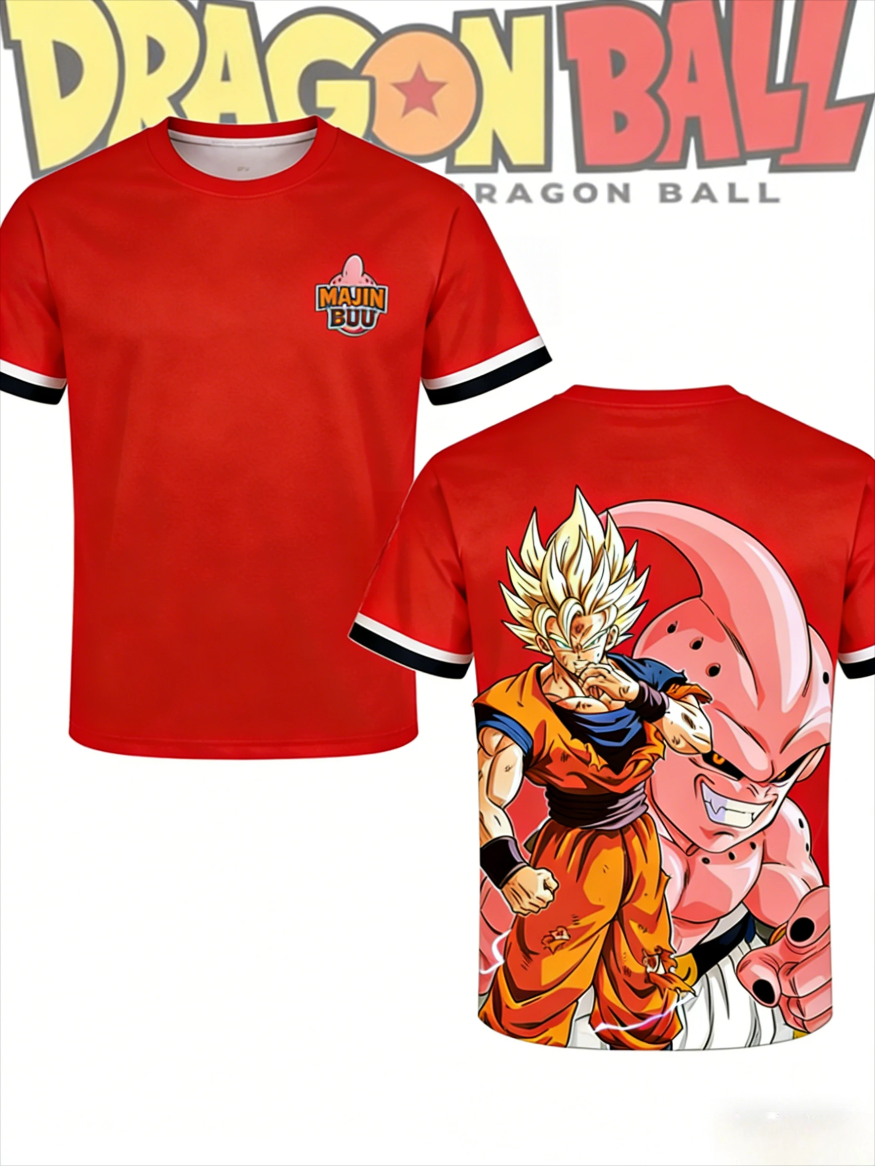 

Летняя футболка 2026 в стиле Y2K с принтом Dragon Ball, винтажная футболка оверсайз с принтом Dragon Ball, повседневный топ с аниме-графикой для взрослых и детей