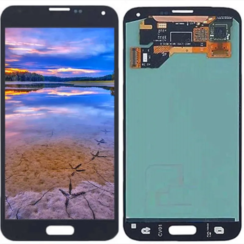 Para samsung galaxy s5 lcd i9600 g900 g900f g900m g900h display touch screen digitador assembléia substituição para samsung s5 lcd