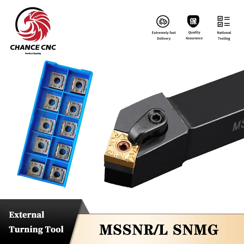 MSSNR1616H12 MSSNR2020K12 MSSNR2525M12 External Turning Tool Holder SNMG Carbide Inserts MSSNR Lathe Cutting Tools Set