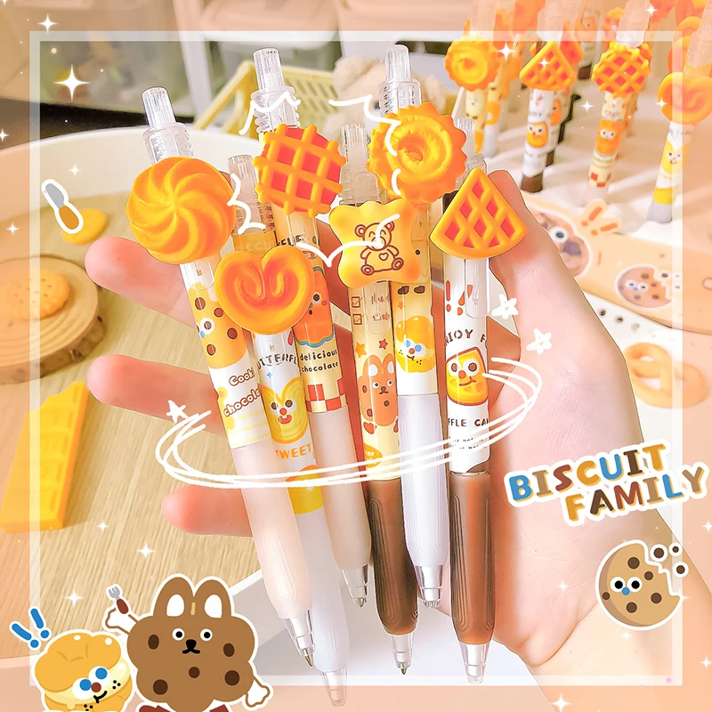 Imagem -02 - Lápis Bonito Desenho Mecânico Papelaria Estética Lápis Bonitos Adorável de Volta ao Material Escolar Biscoito Kawaii