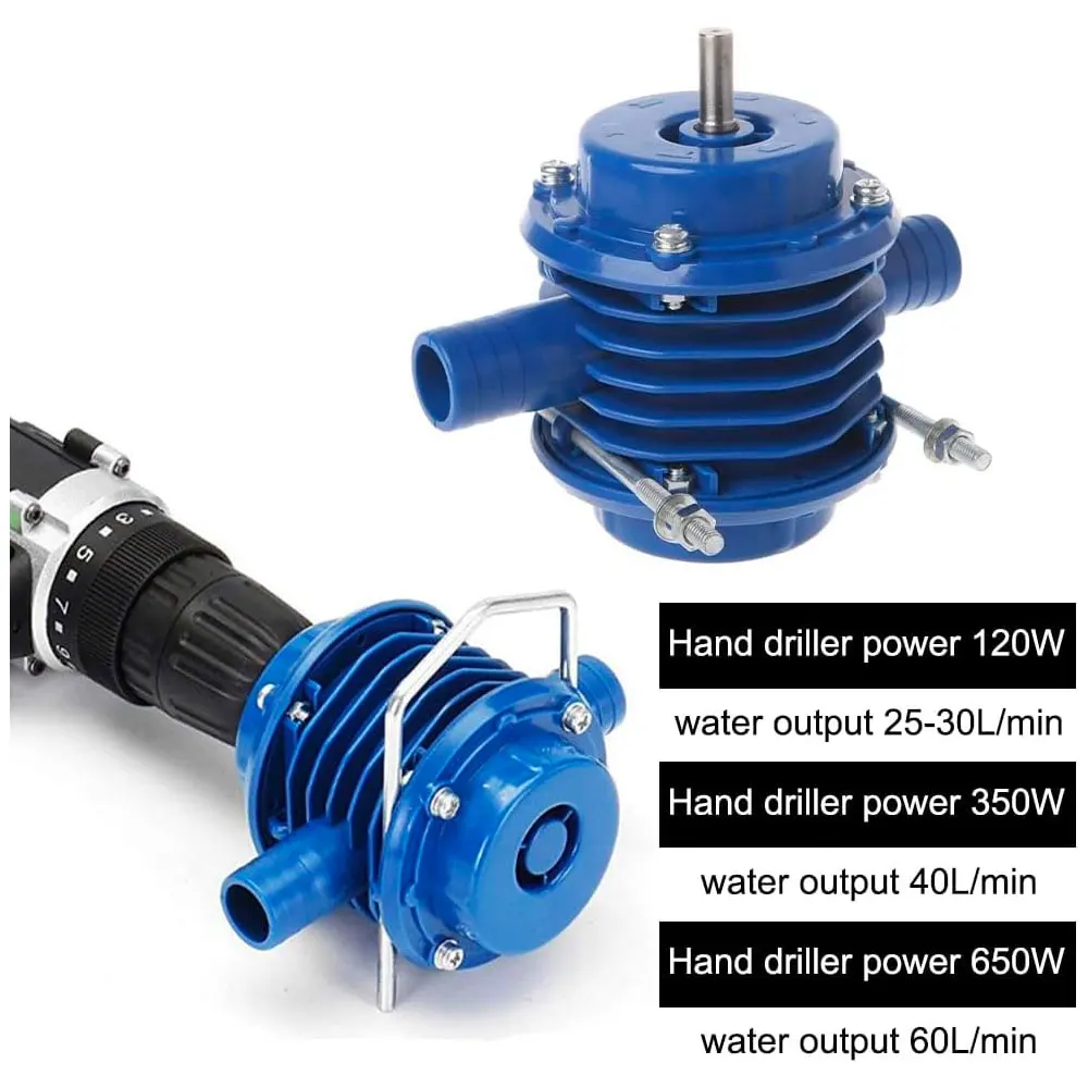 Electric drill water pump small household turbine micro self-priming centrifugal DC blowdown booster No power supply is required