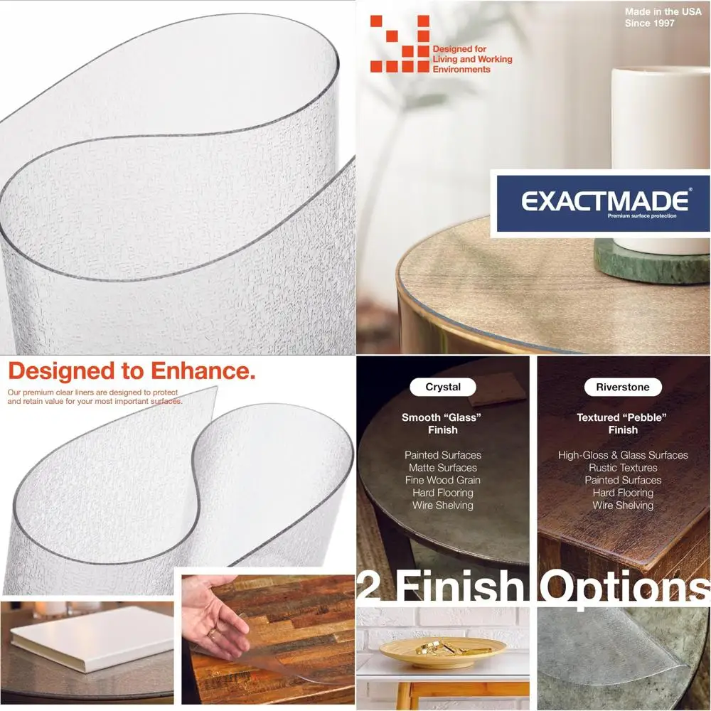 واقي طاولة سميك من الفينيل الشفاف، مقاس 42 × 78، آمن لطاولات المطبخ الخشبية، مصنوع في الولايات المتحدة الأمريكية، متين وواقي