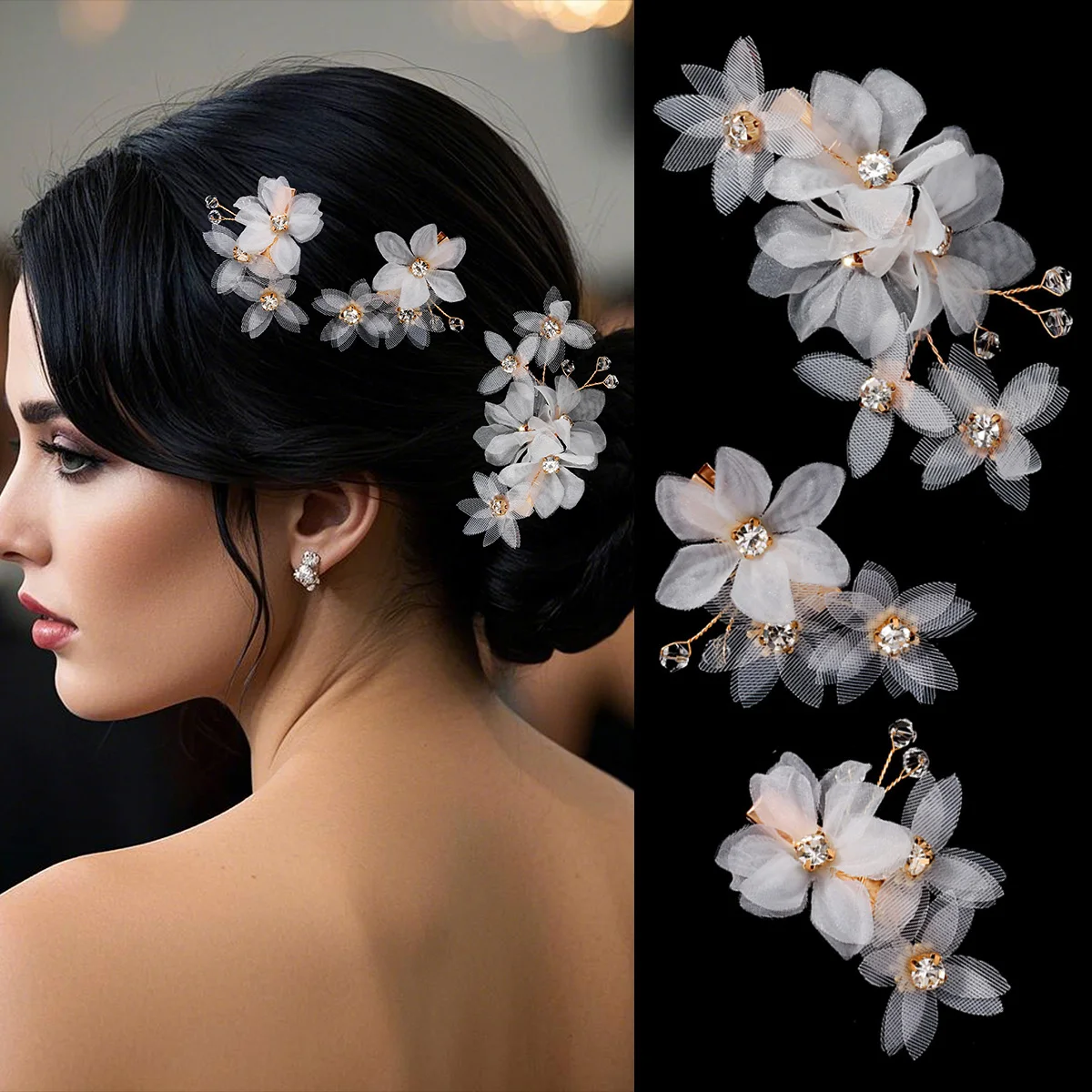 3PK Golden Tulle Fl…