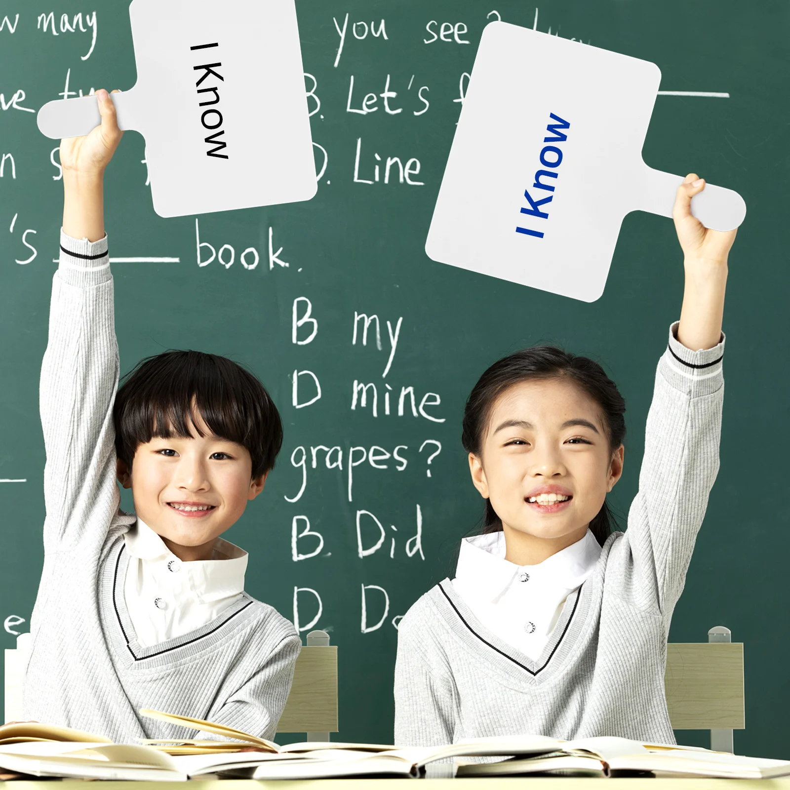 

6 Pcs Handheld Wooden Whiteboard Answer Paddles Whiteboards for Students DIY Blank Writing Dry Erase Write Portable