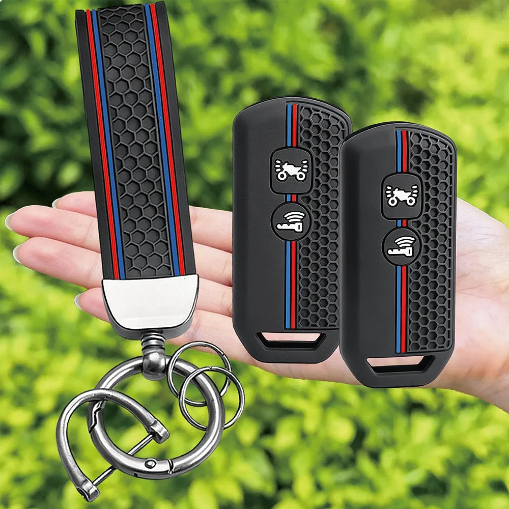 For Honda ADV350 PCX125 PCX160 SH350i Vision 110 Silicone Remote Key Fob Cover Case - 2021-2023