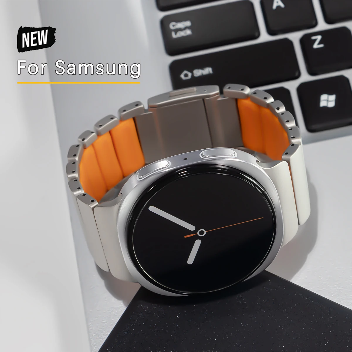 Titan-Armband für Samsung Galaxy Watch 8 40/44mm Magnetverschluss-Band für Galaxy Watch 8 Classic 46mm Ultra 47mm 2025 Armband