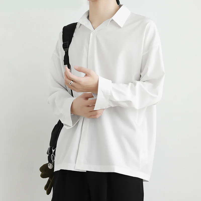 

Giiomen's shirt, 2025spring new Korean style loose long sleeve casual shirt, fashion non-iron base shirt