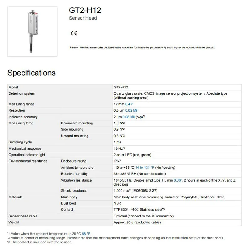 Brand New Genuine GT2-H12 KEYENCE high precision contact digital displacement sensor