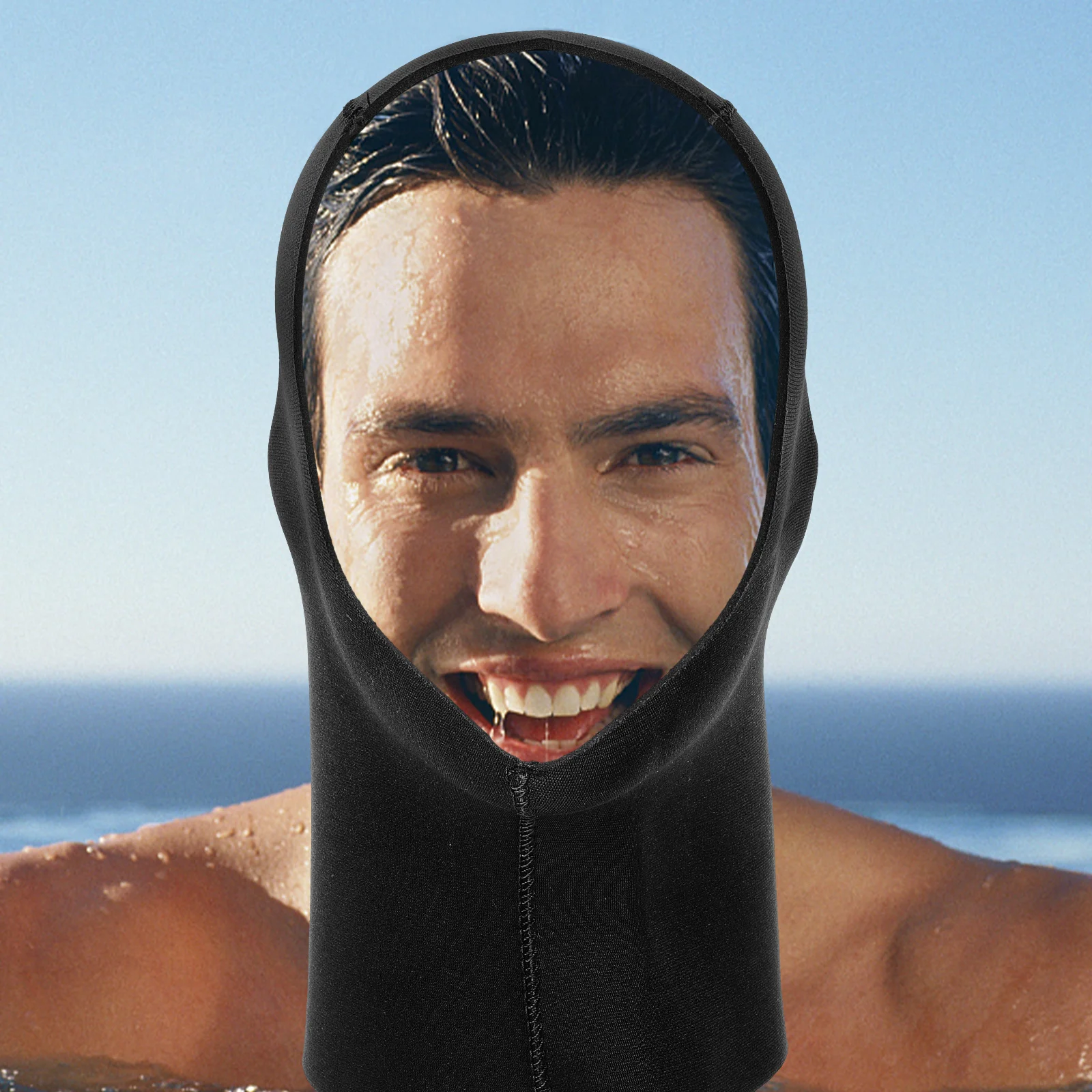 

s Black 3MM Diving Hood Warm Ear Protection Sun Hat for Men Women S M Size Elastic Bathing Cap Swimmer Lightweight