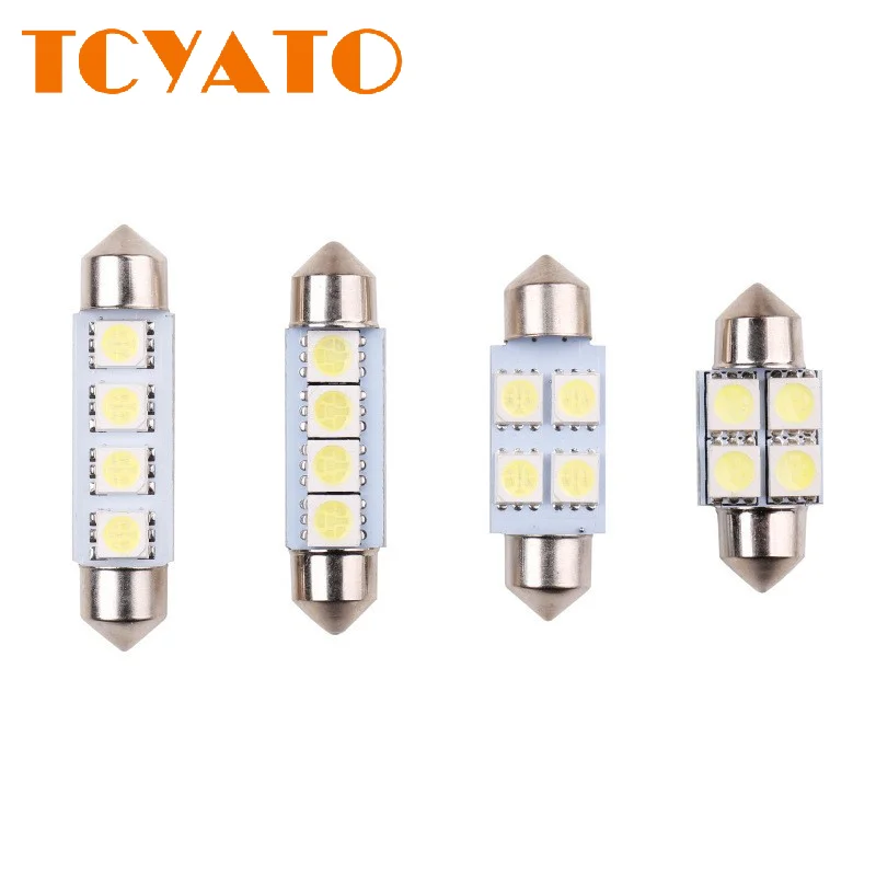 TCYATO Double-Pointed 31MM 5050 4SMD 1.5W LED Reading Light, Roof Light, License Plate Light, Interior Light