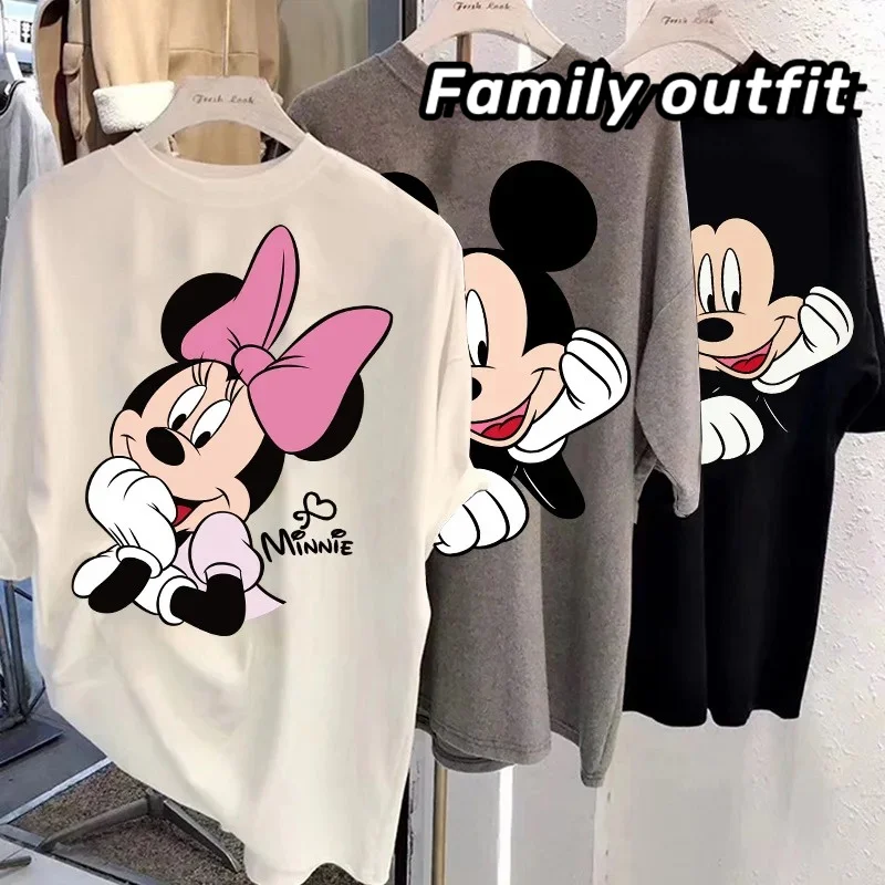 New Brand Summer Mickey Mouse Women\'s Tshirt Women Korean Version of Loose Half-sleeved Summer Women\'s Tshirt Women Clothes Men