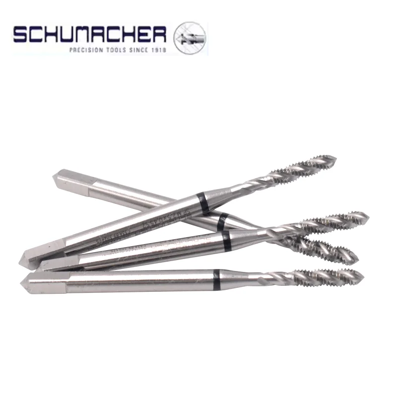 SCHUMACHER German Original JIS Standard Black Ring Spiral Fluted Pointed Tap M1-M36 Machine Thread Taps 1PCS