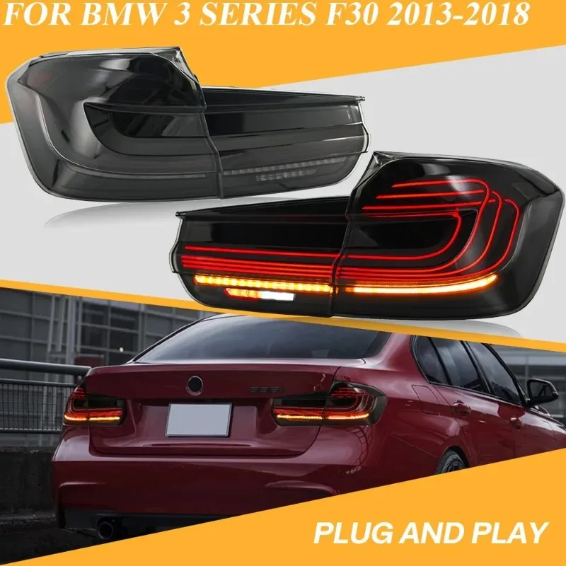 

Для BMW 3 серии F30 2013-2018 светодиодные задние фонари, пара задних фонарей в стиле Blackline, обновление слева и справа