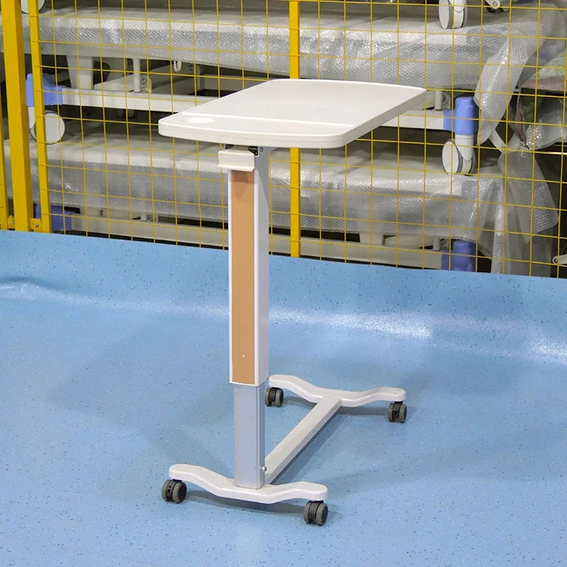 

OEM Height Adjustable Hospital Moving Medical Overbed Bedside Trolley Table