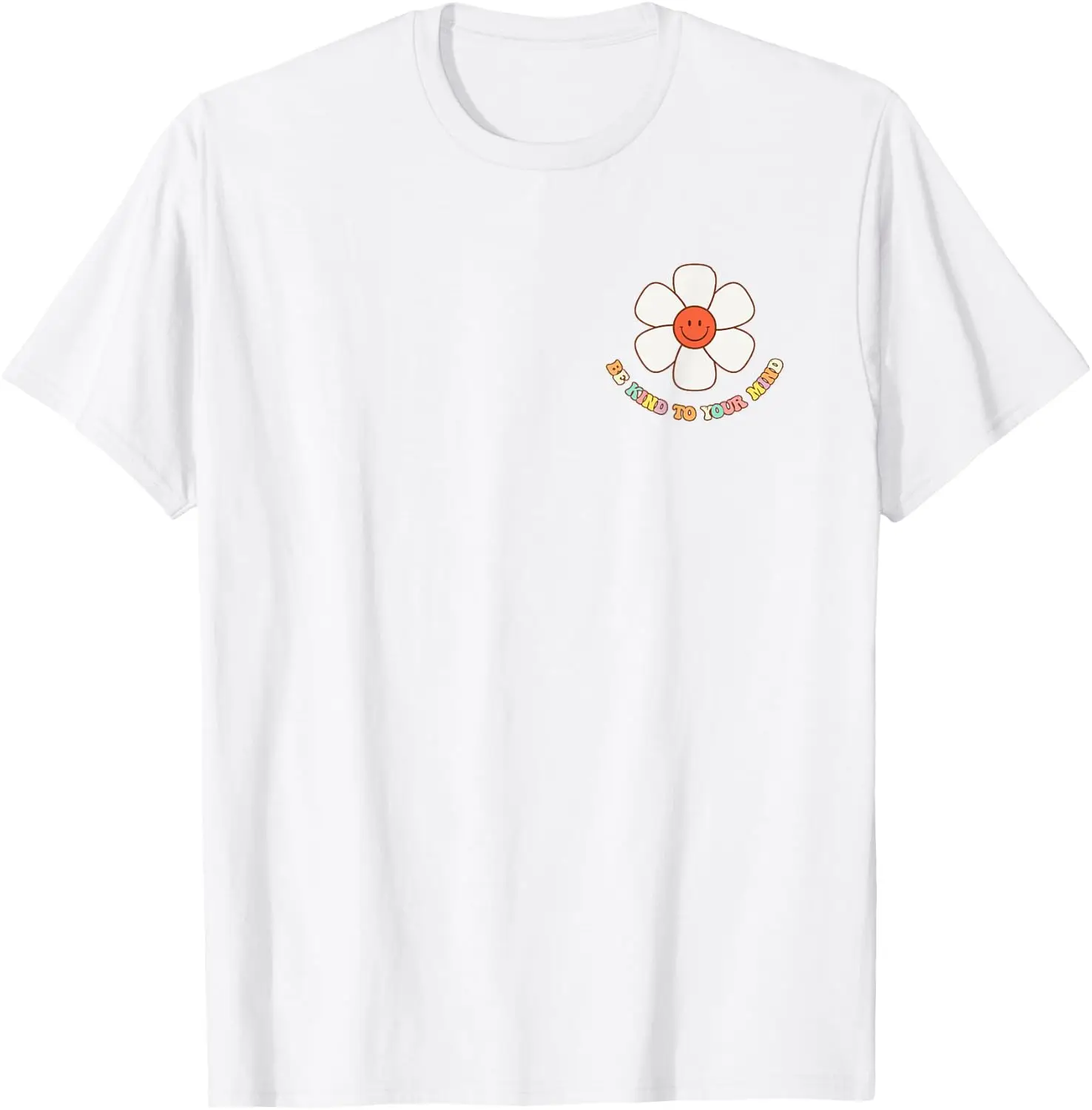 Mental Health Matters Awareness Mens Women Kids 2 Sided T-Shirt 100% Cotton Trendy Y2K Short-Sleeve Tee – Soft, Quick-Drying, & Moisture-Wicking; Ideal for Sports or Casual Wear; Great Gift for Christmas or Halloween.