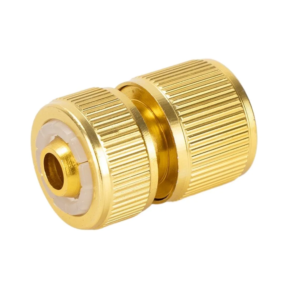 Set of 4 Brass Style Aluminum Hose Connectors Compatible with 12mm ID Garden Hoses for Reliable Outdoor Watering