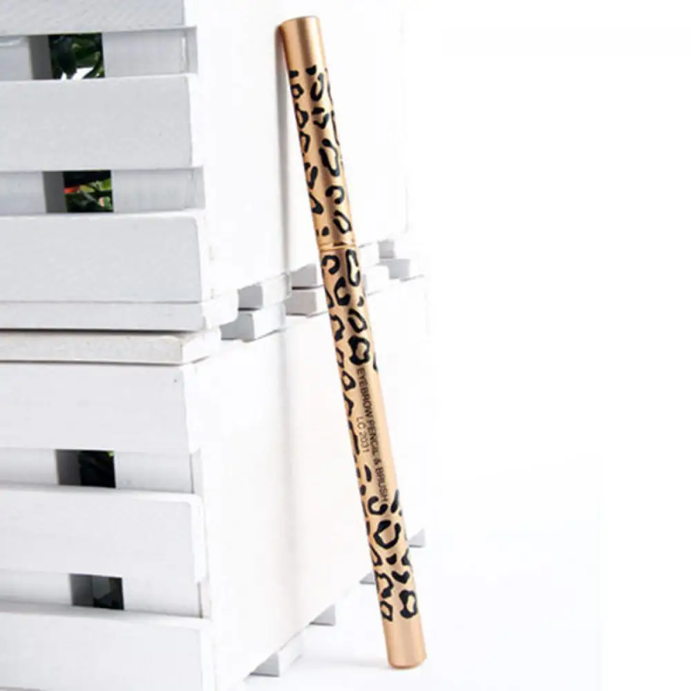 Long-Lasting Cosmetic Women Leopard Eyeliner Brush Eyebrow Pencil Makeup