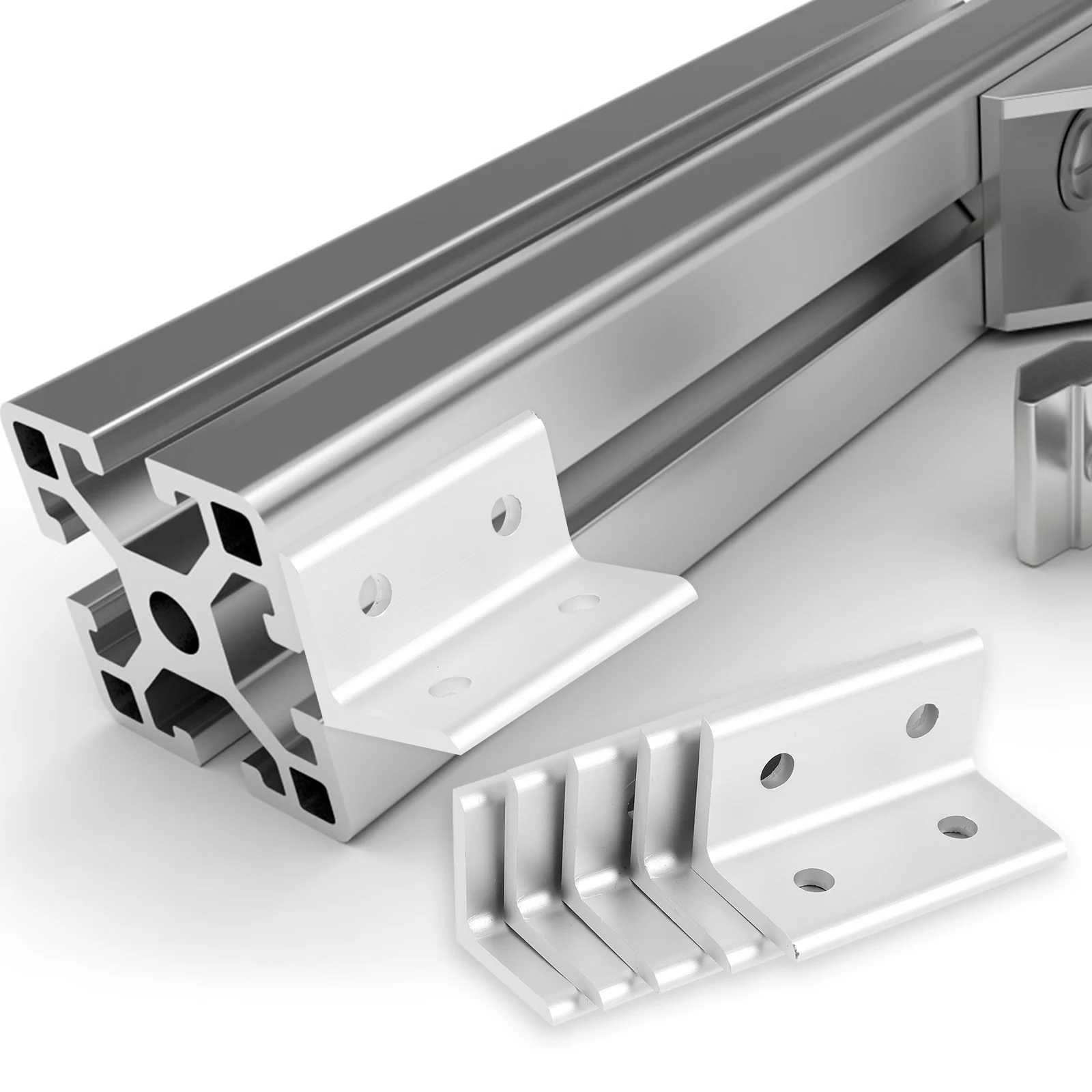 

10pcs Inner Angle Bracket 3060 Aluminum Extrusion Connector Strong Alloy Fastener for CNC 3D Printer Frame L Bracket Profile