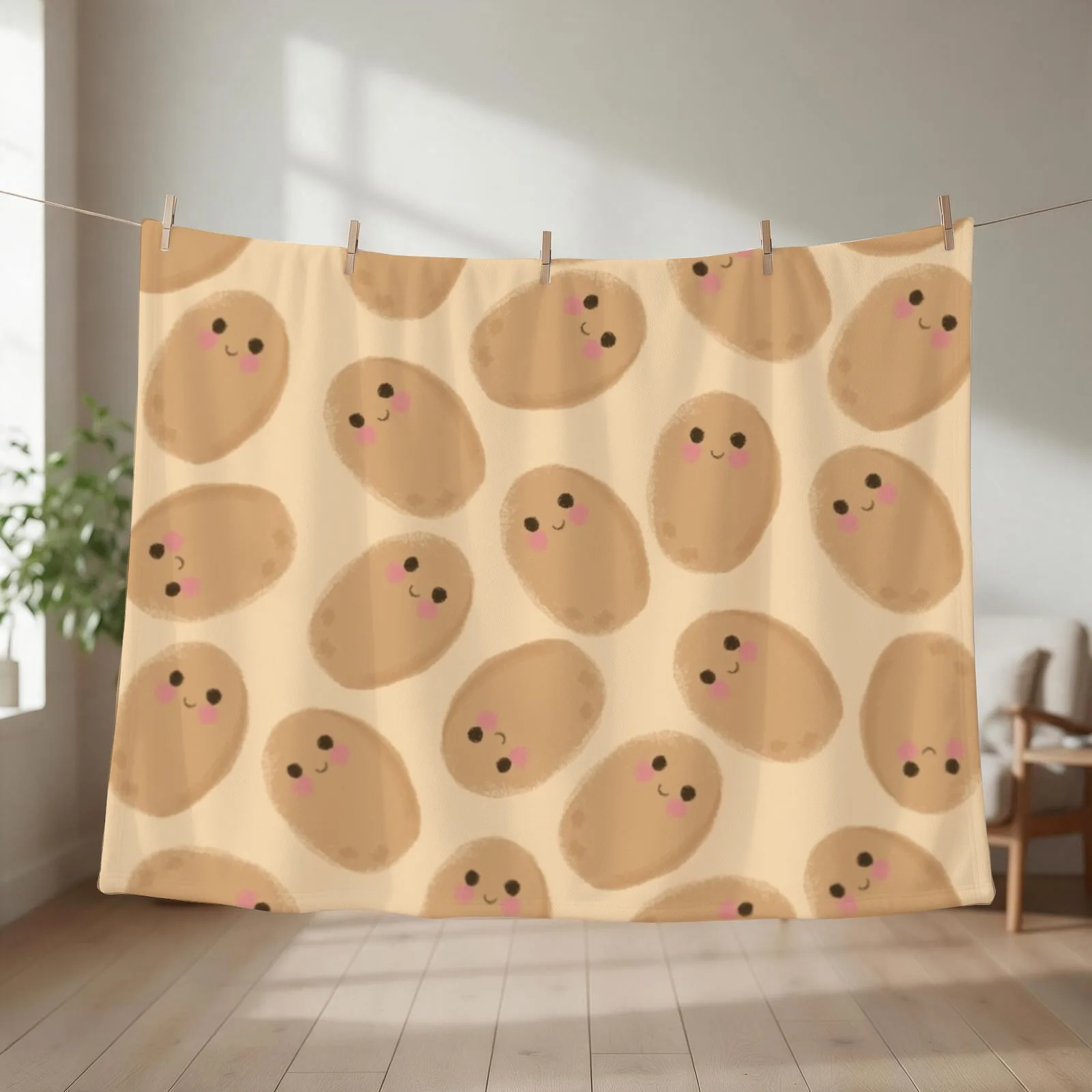 Potatoes v2 Throw Blanket Personalized Gift Softest Luxury Designer valentine gift ideas Blankets