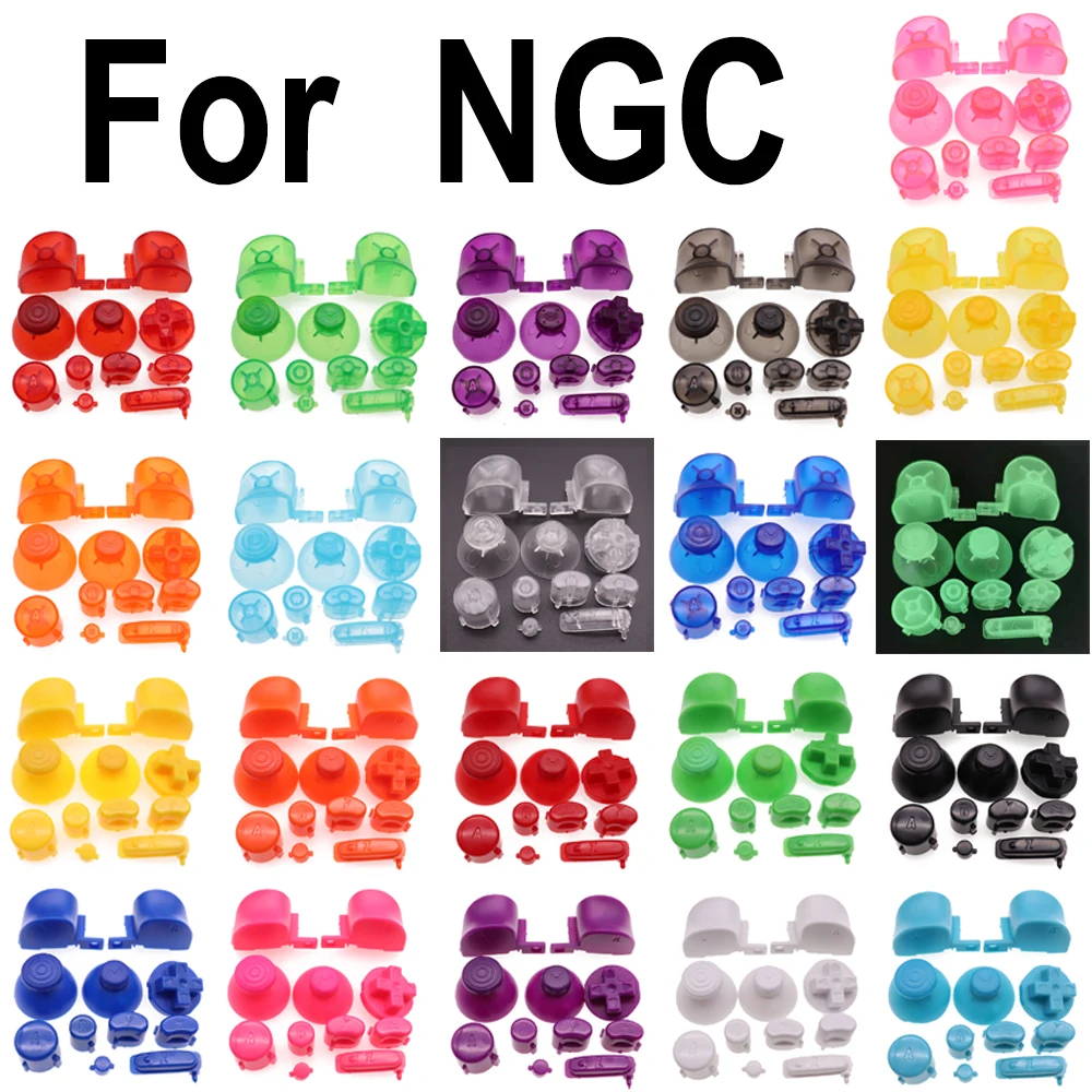 1 مجموعة 21 لون التناظرية عصا غطاء زر لوحات المفاتيح Y X A B Z أزرار ل نينتندو تحكم gamquibe-عصا التحكم المراقب المالي