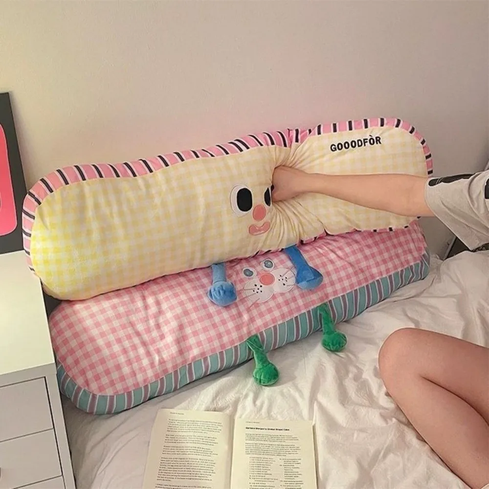 90cm Long Side Pillow Cute Cartoon Pattern for Side Sleep Leg Pillow Large Cushion Soft Sleeping Pillow For Student Dormitory