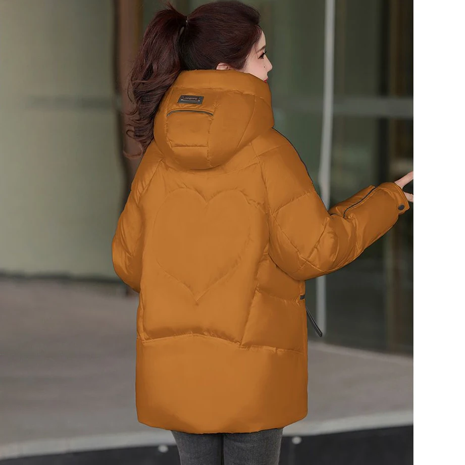 2025년 겨울 신상 숏 다운 코튼 패딩 코트 여성 오버코트 패션 슬리밍 루즈핏 두꺼운 따뜻한 파카 후드 코튼 코트
