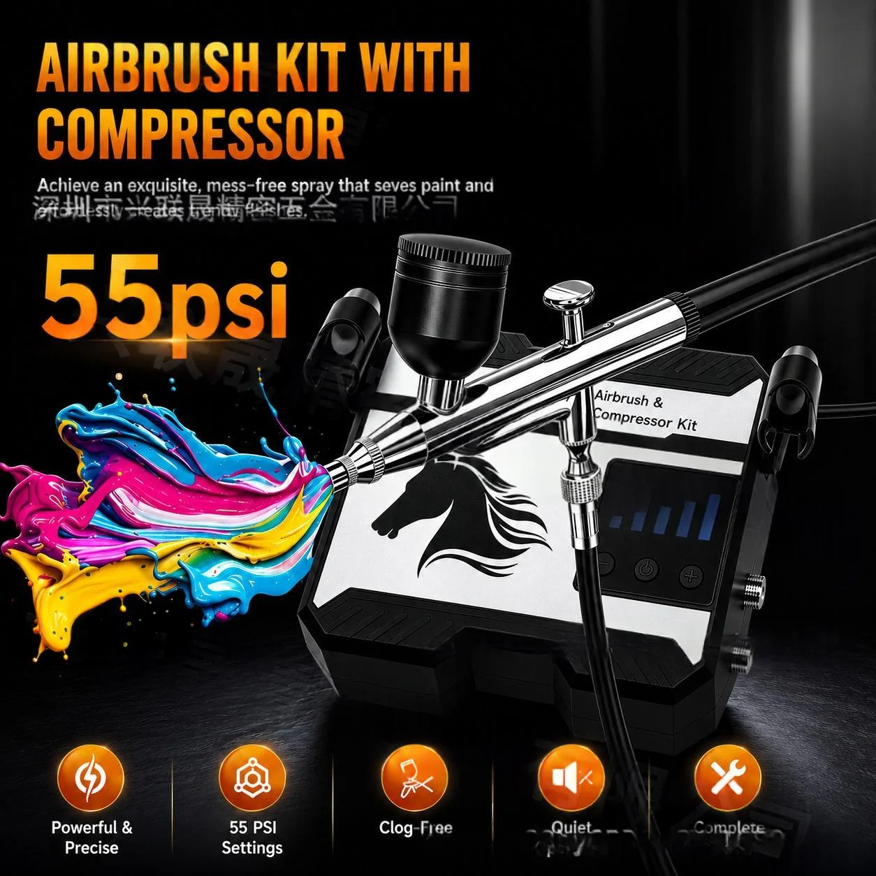 DGEV Spray Pen Air Pump OACK-001 New Mini Compressor Spray Pen Set Model Spray Pen Spray Gun Suitable for odel Cake Art