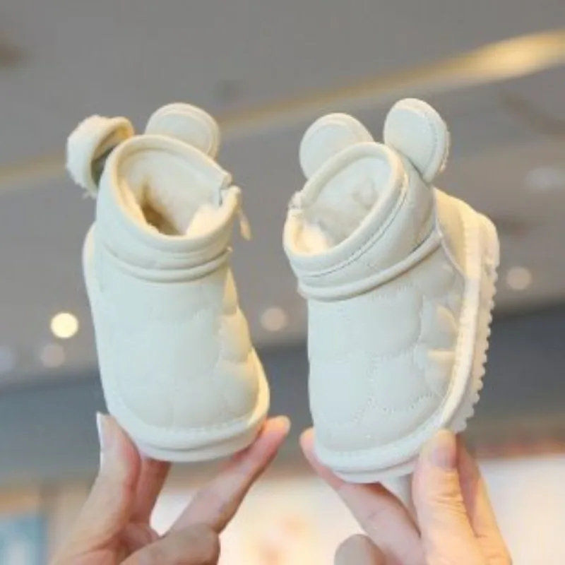 

Winter boots 2025 new children's shoes warm snow boots cotton shoes cute fleece comfortable children's boots