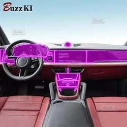 For Porsche Cayenne 2024 Car Interior Center Console Transparent TPU Protective Film Anti-scratch Repair Film Accessories