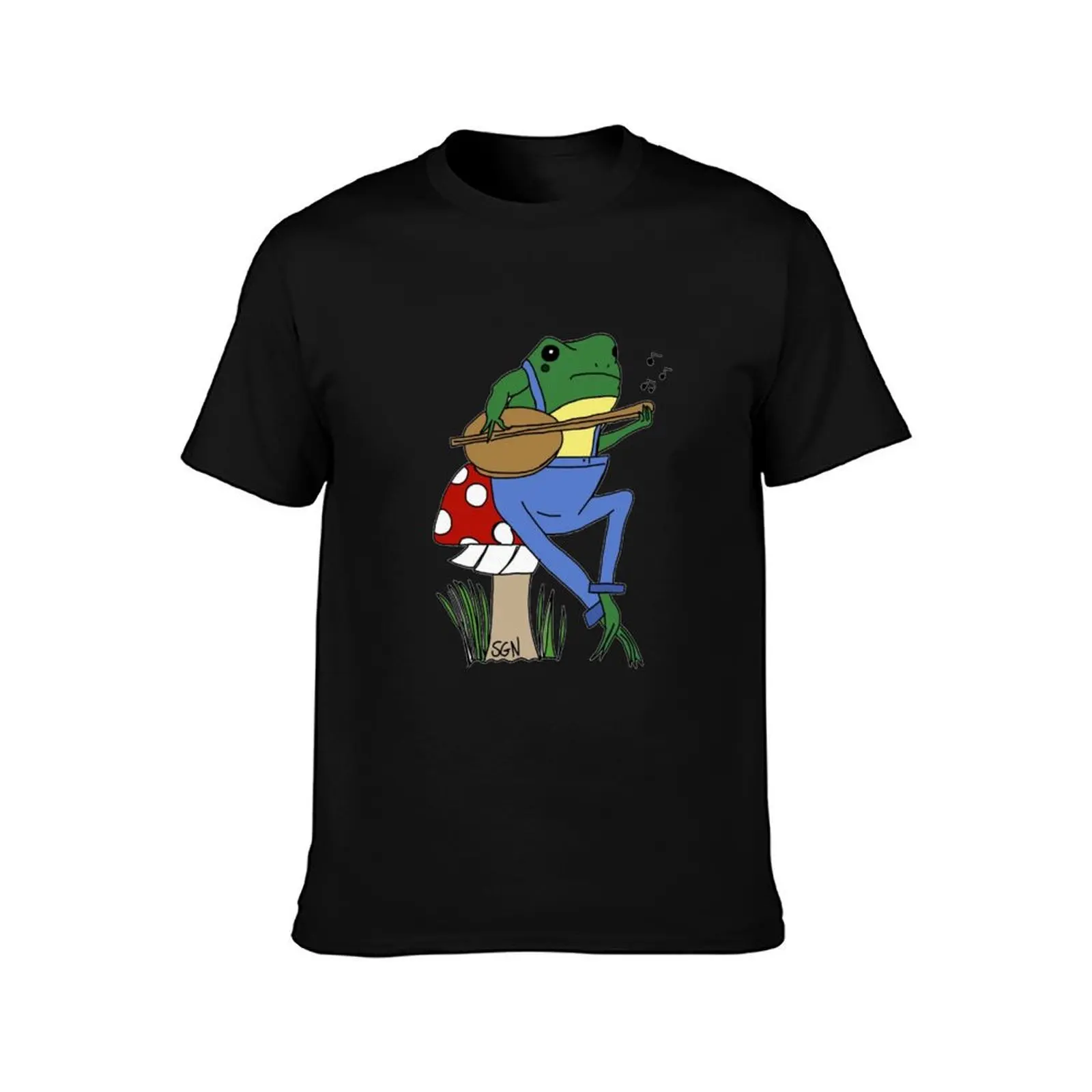 Frog on a Toadstool - Lindsey Anderson x SGN T-Shirt t shirts for man cotton T-Shirt