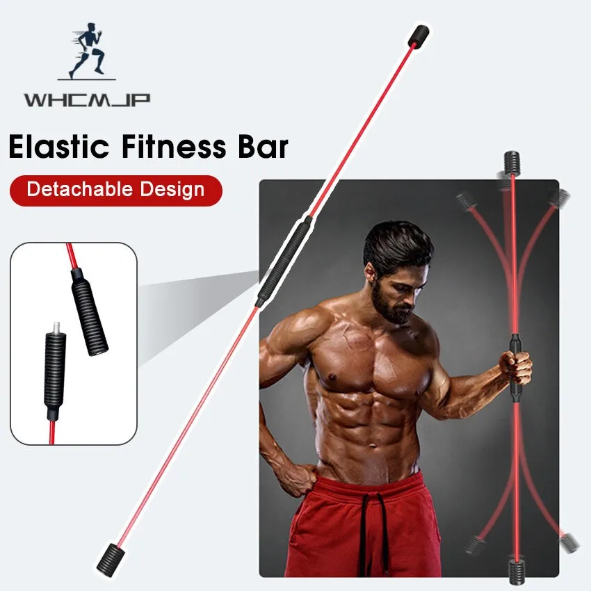 Elastic Fitness Bar FlexiBar Yoga Exercise Stick Training Stick Elastic Vibrating Rod for Home Muscle Exercise Aerobics Pilate