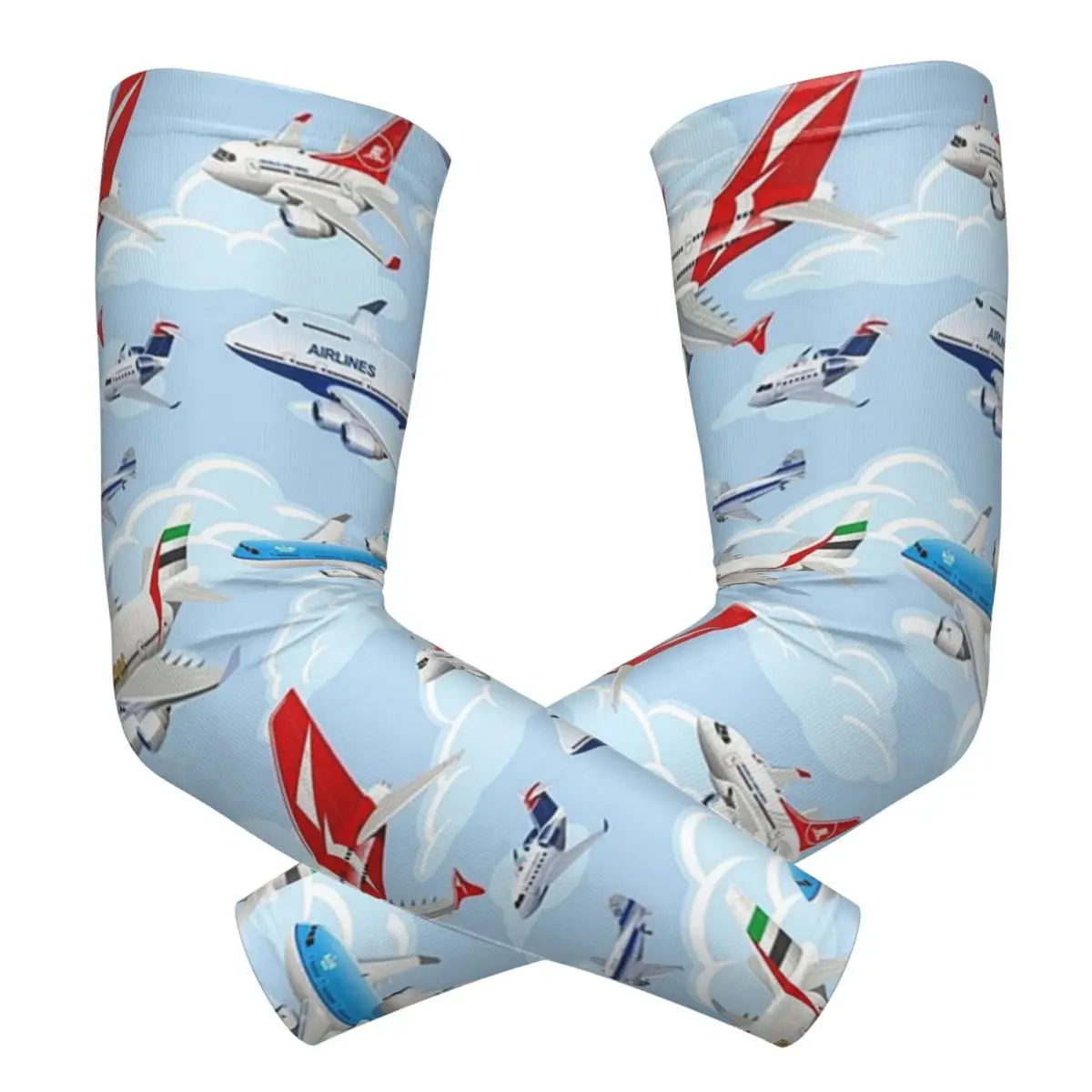 

Коммерческие самолеты с героями мультфильмов, бесшовные узоры, нарукавники, рукава, защита от солнца и ультрафиолета, летние велосипедные татуировки, рукава