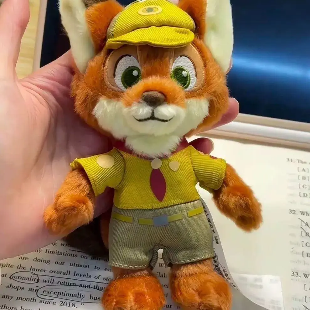Porte-clés en peluche Disney Zootopia Nick Fox, sacs, animaux de dessin animé, poupée en peluche, pendentif, ornements mignons, cadeau d'anniversaire et de noël, jouets tendance