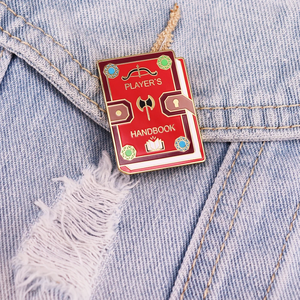 Dungeons and Dragons literature player‘s handbook enamel pin