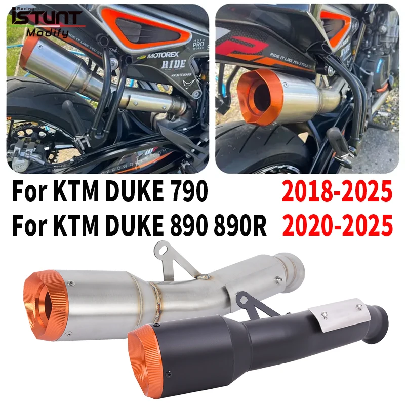

Motorcycle Exhaust System Muffler Mid Link Pipe Espace Moto Slip For KTM DUKE 790 2018 - 2025 For KTM DUKE 890 890R 2020 - 2025