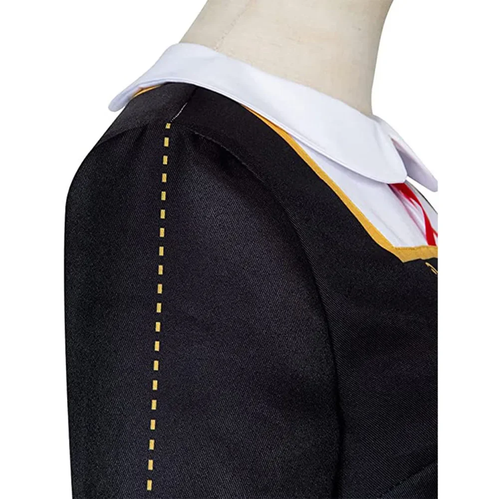 Erwachsene Kinder Anime SPY X FAMILY Anya Forger Cosplay Kostüm Schwarzes Kleid Uniform