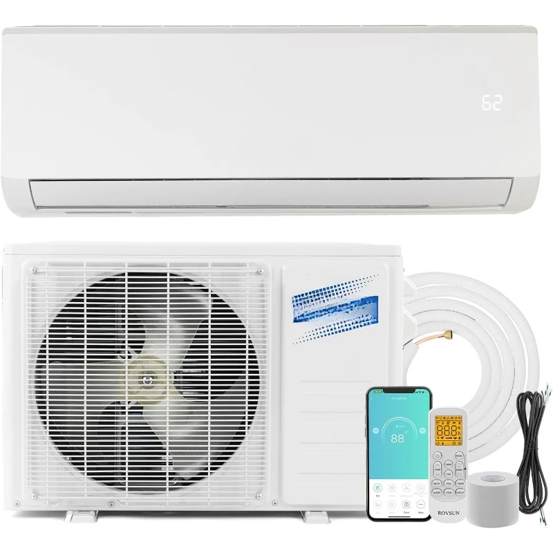 18000 BTU 230V 19 SEER Efficient Ductless Mini Split Inverter Plus System with Heat Pump and Dehumidification,